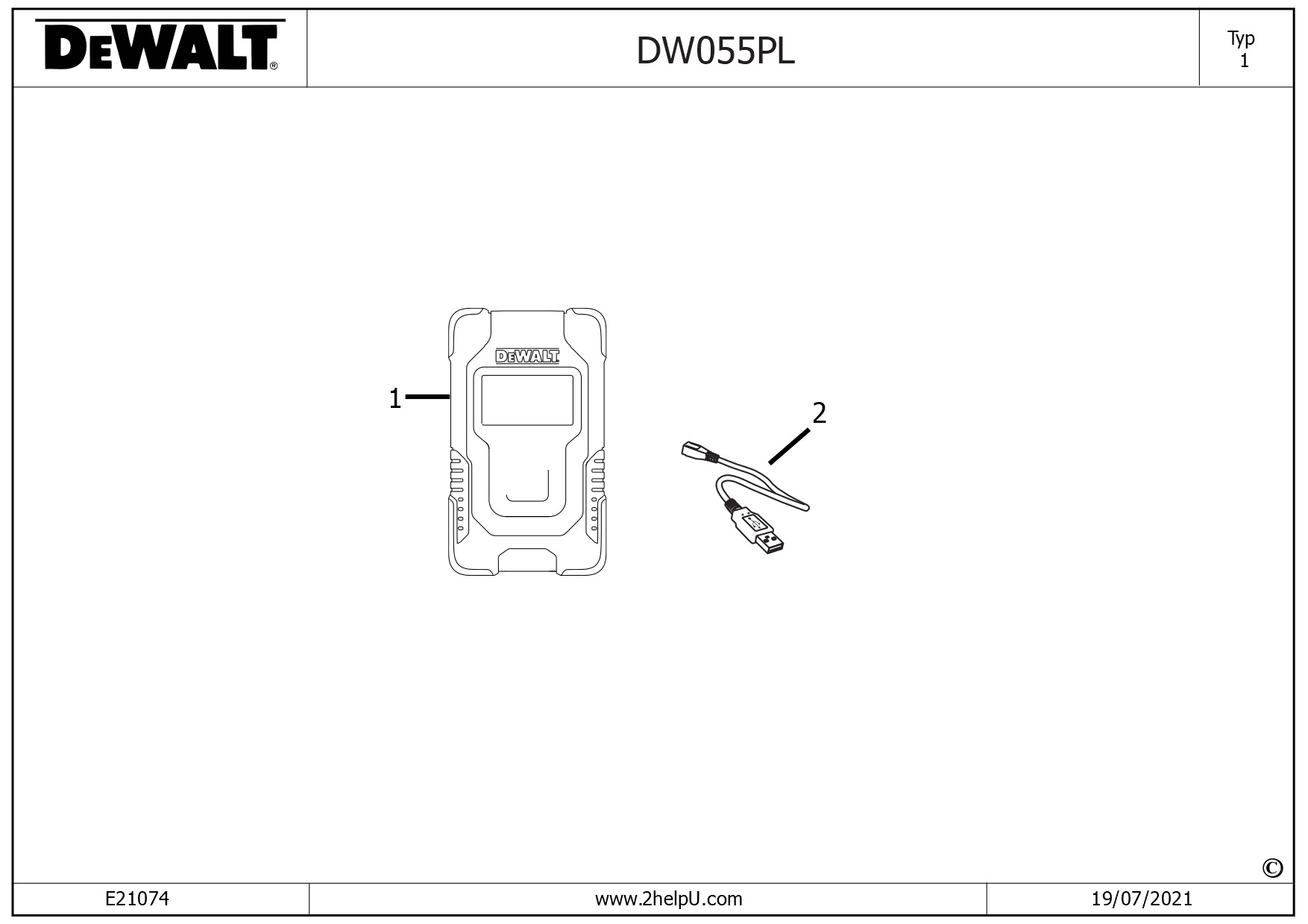 DEWALT LASER DISTANCE METER (Type 1)