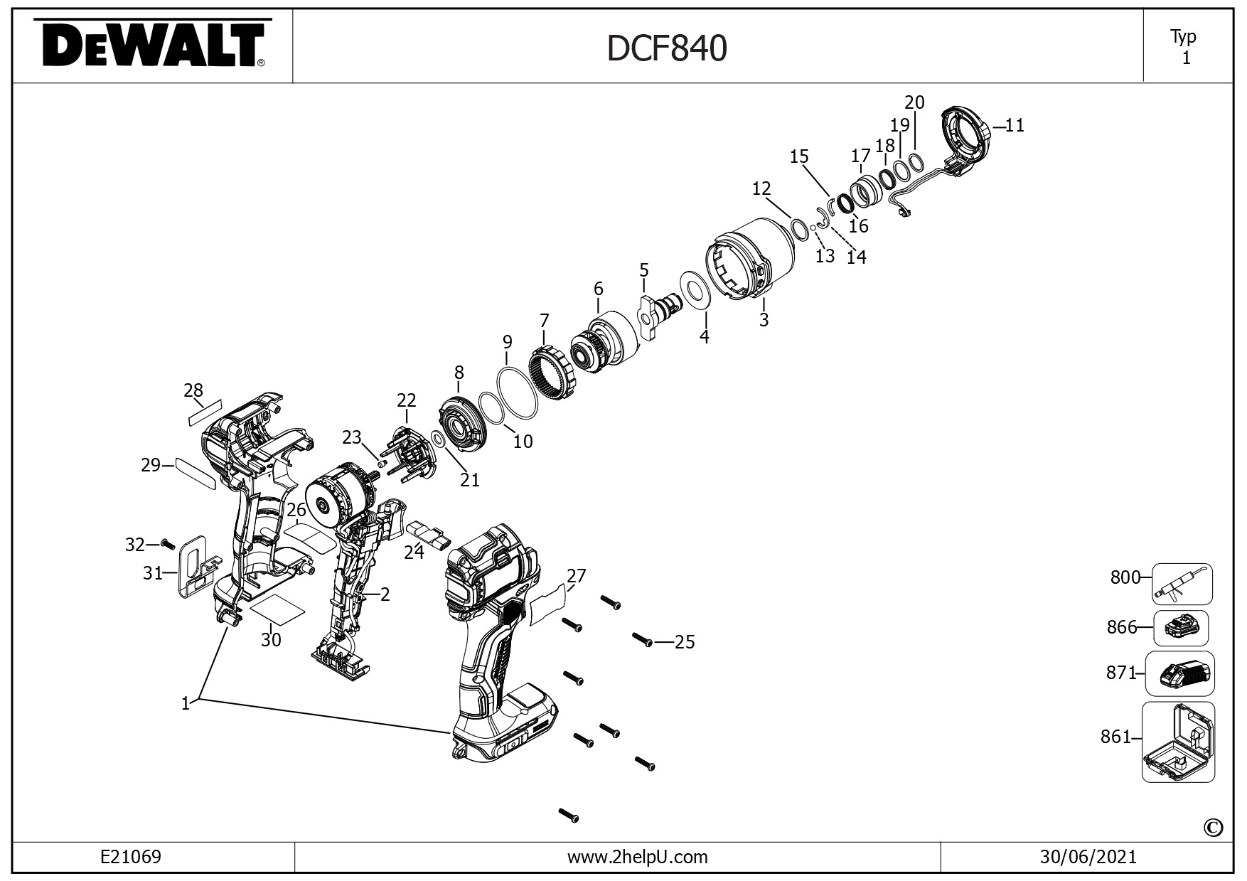 DEWALT IMPACT DRIVER (Type 1)