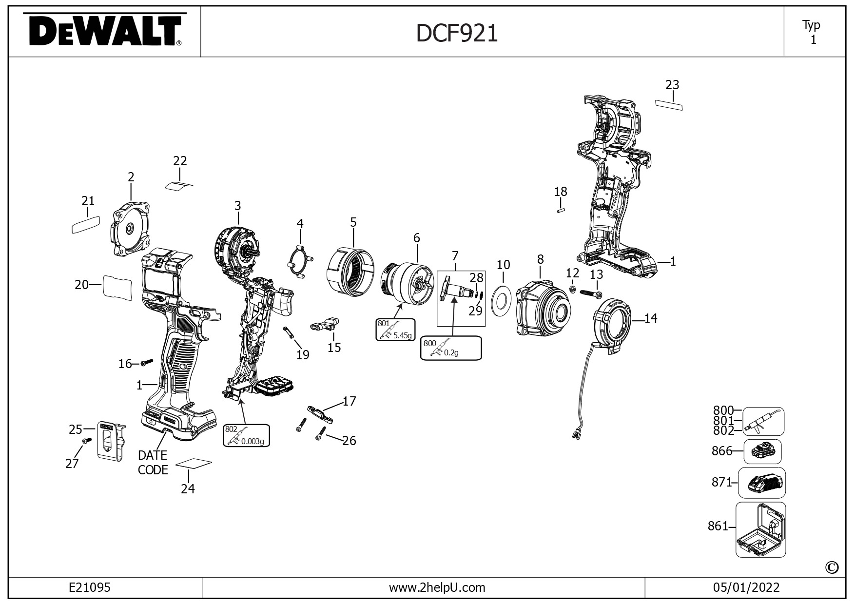 DEWALT IMPACT WRENCH (Type 1)