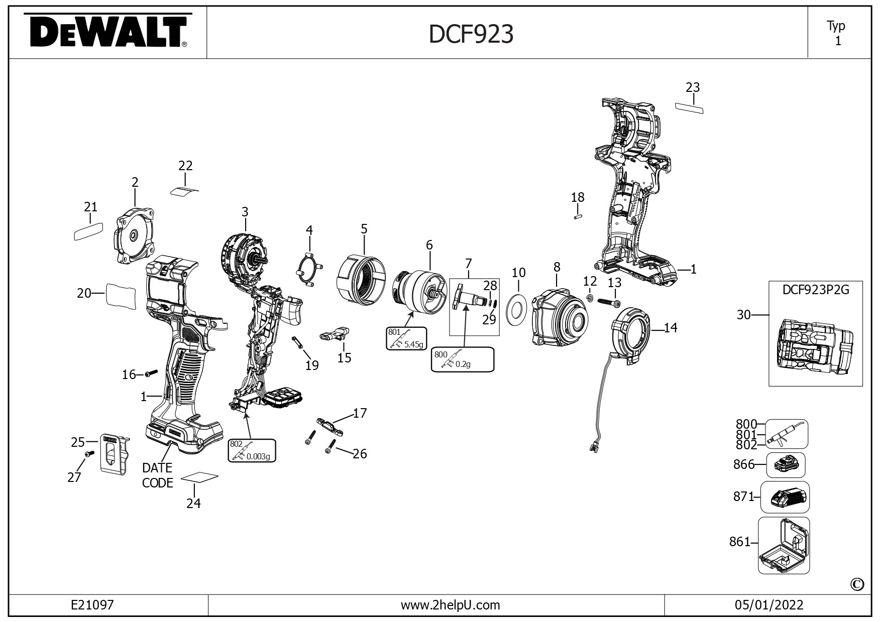 DEWALT IMPACT WRENCH (Type 1)