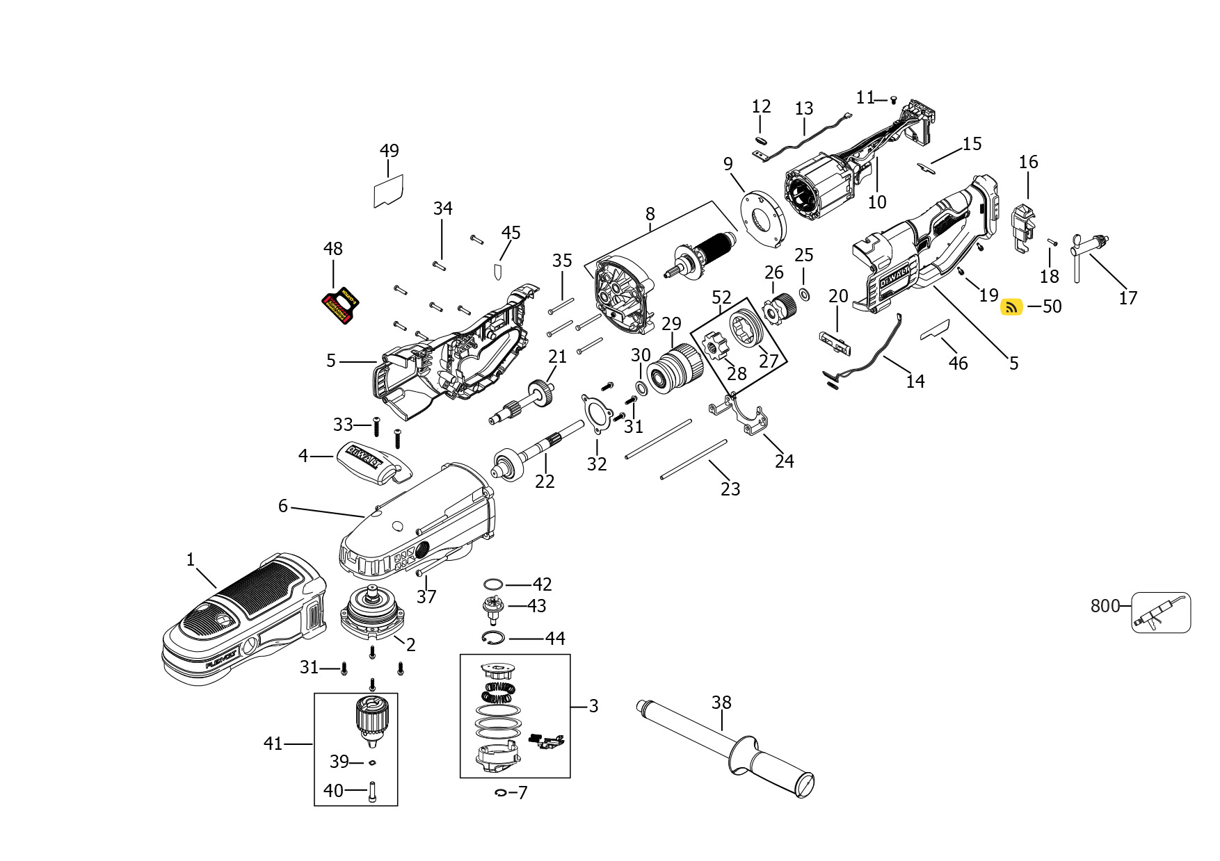DEWALT RIGHT ANGLE DRILL (Type 2)