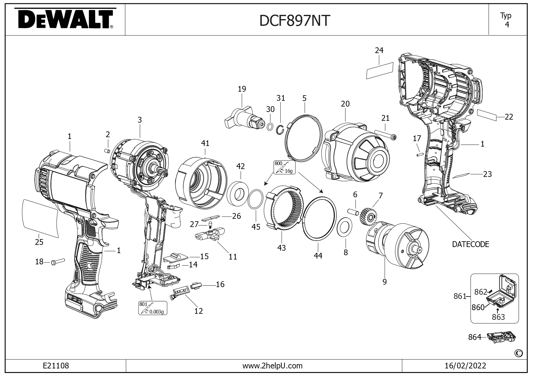 DEWALT IMPACT WRENCH (Type 4)