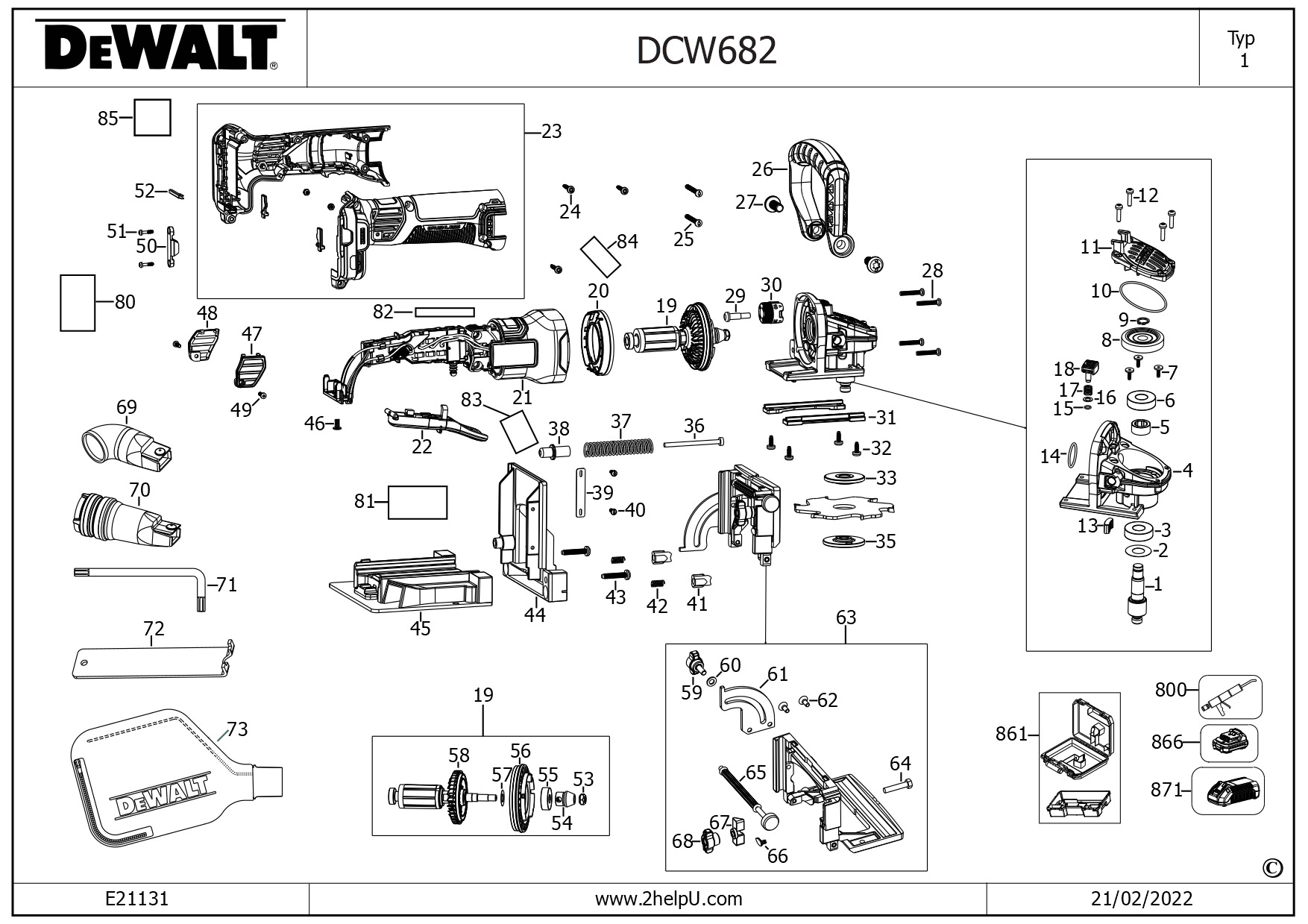 DEWALT JOINTER GROOVER (Type 1)