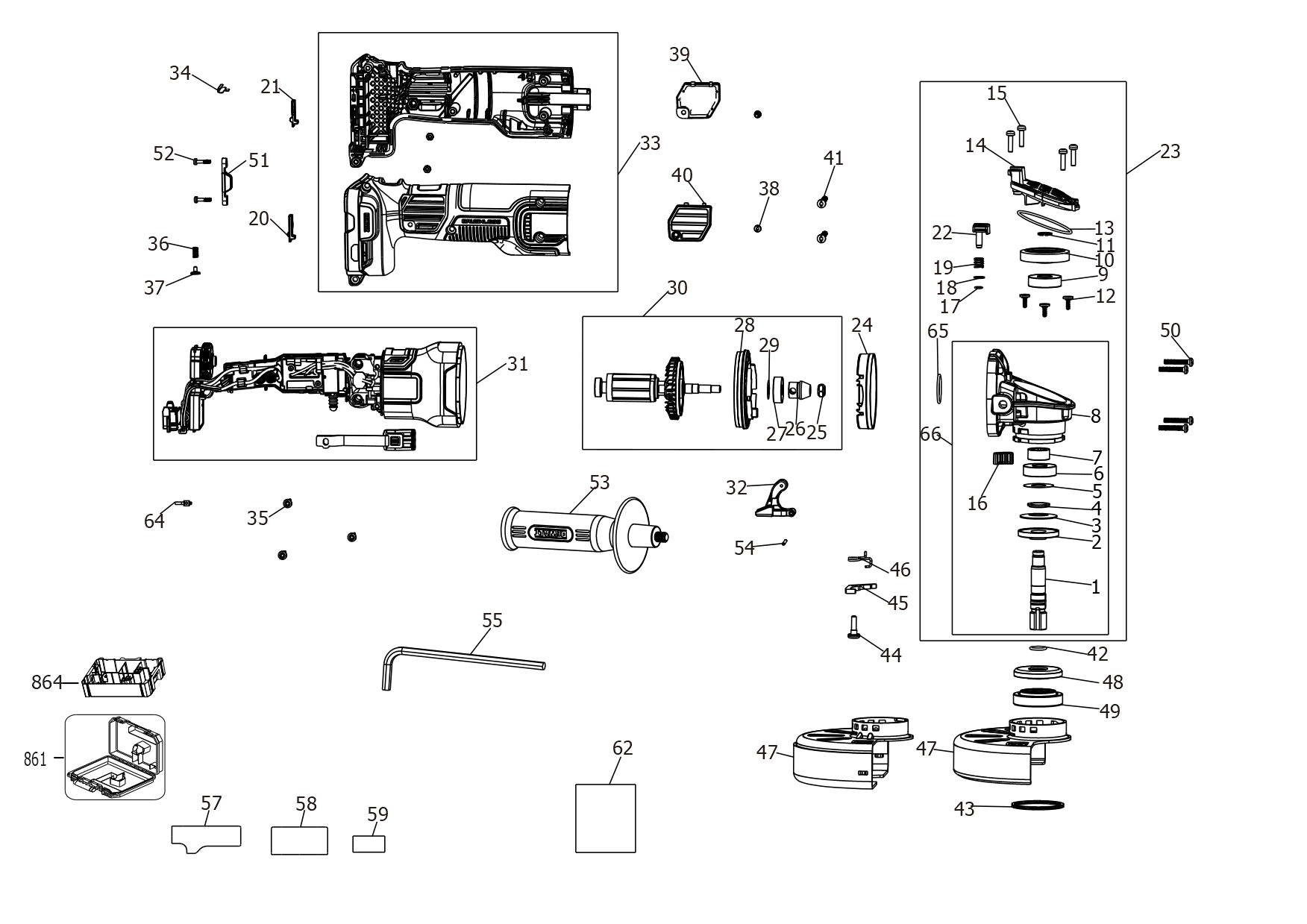 DEWALT ANGLE GRINDER (Type 1)