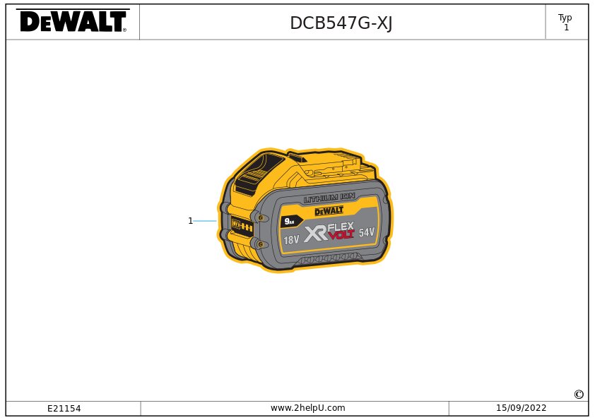 DEWALT BATERIE (Type 1)
