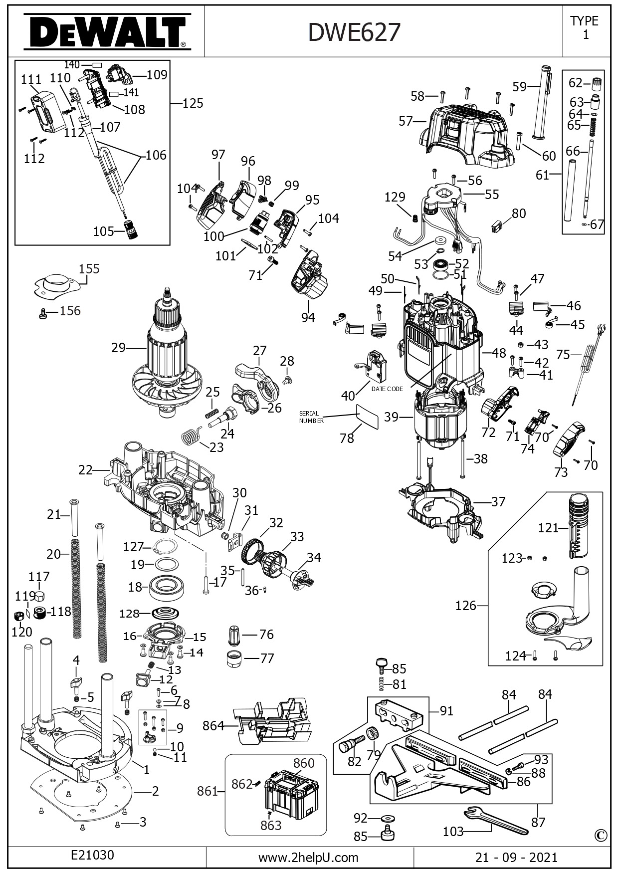 DEWALT PLUNGE ROUTER (Type 1)