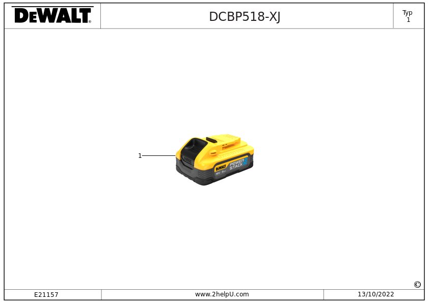 DEWALT BATERIE (Type 2)