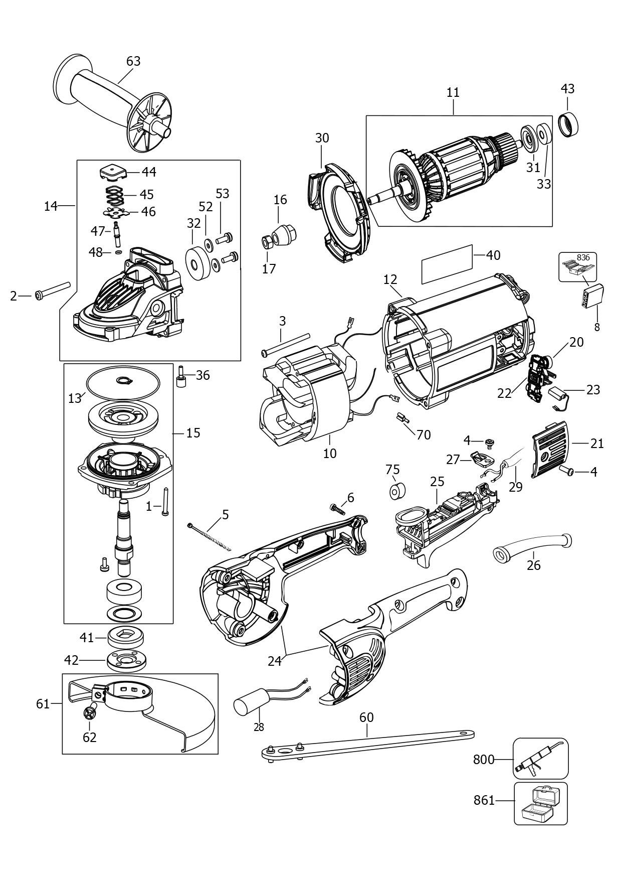 DEWALT ANGLE GRINDER (Type 15)