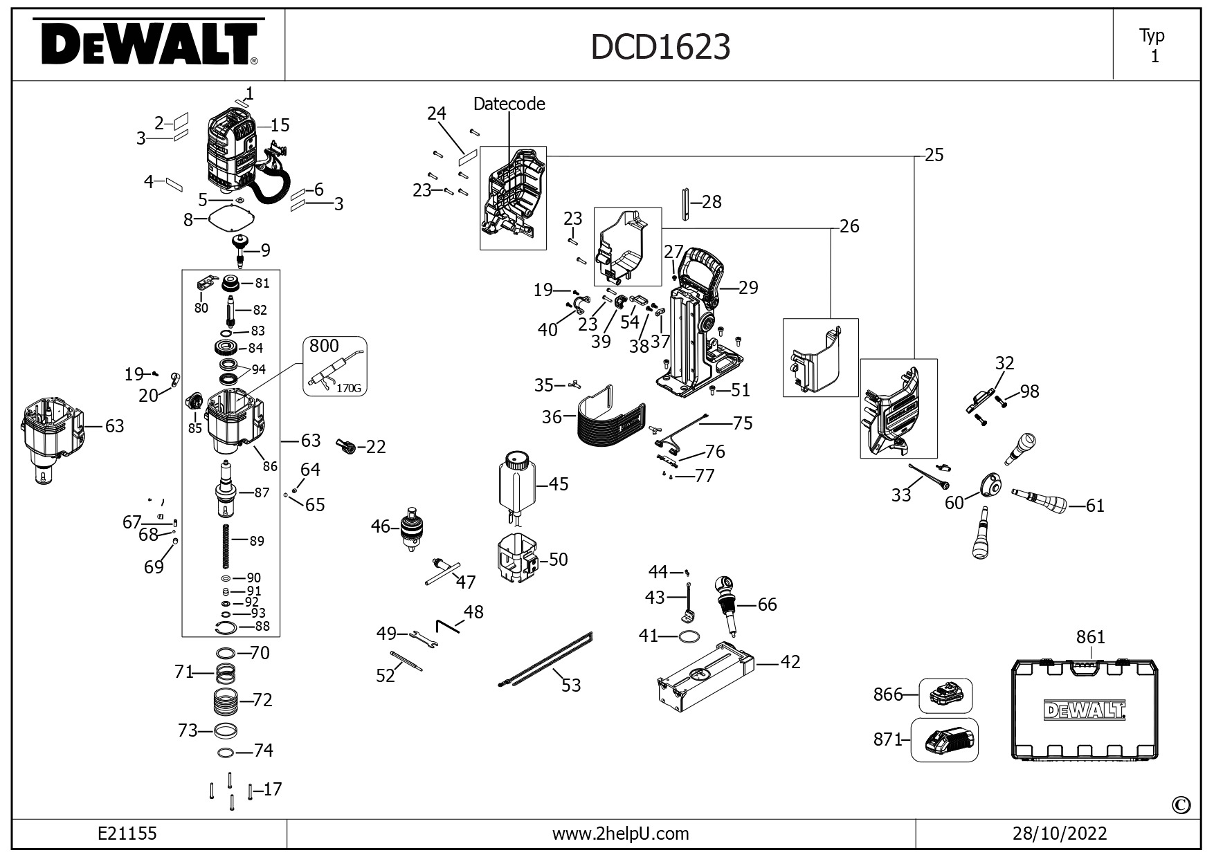 DEWALT MAG DRILL STAND (Type 1)