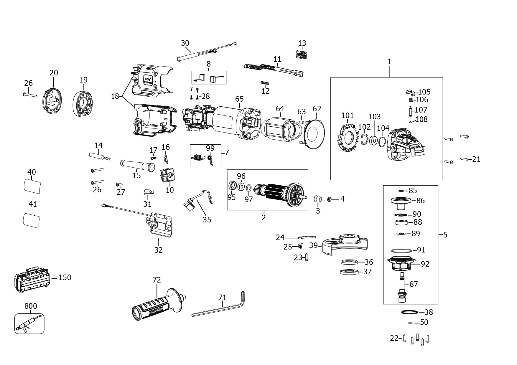 DEWALT SMALL ANGLE GRINDER (Type 3)