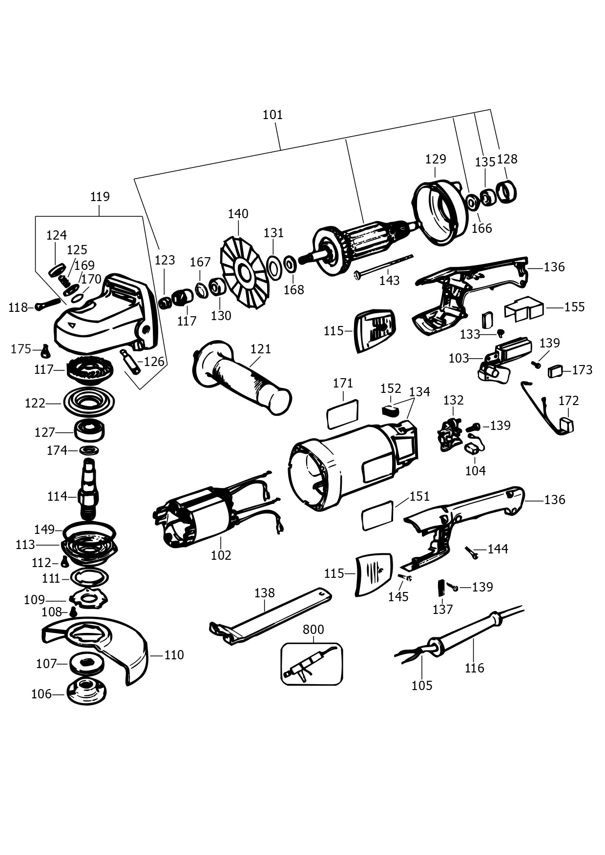 DEWALT ANGLE GRINDER (Type 4)