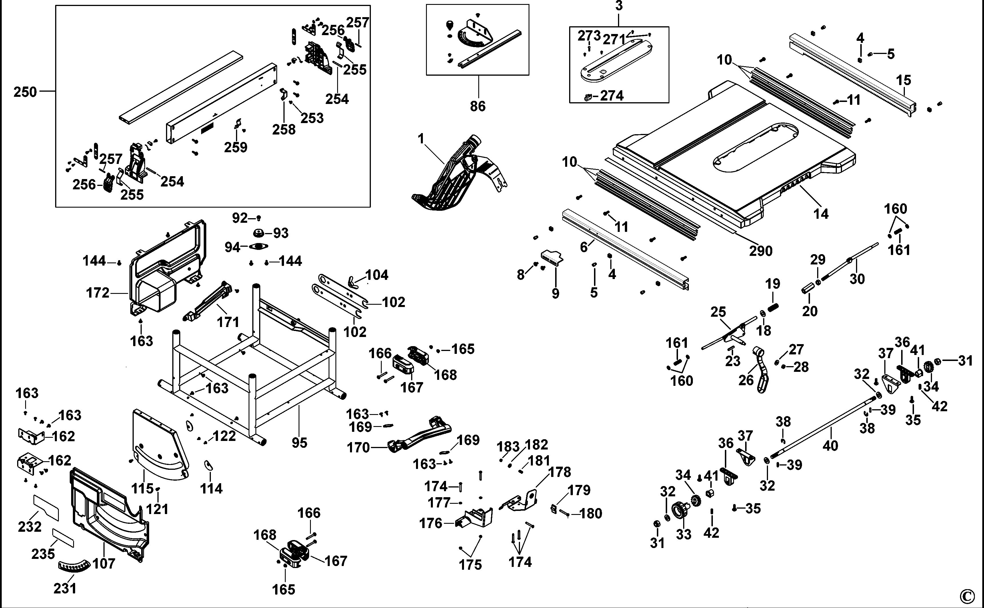 DEWALT TABLE SAW (Type 3)