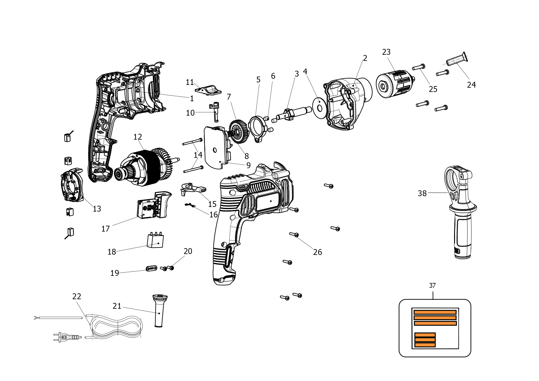 BLACK+DECKER HAMMER DRILL (Type 1)