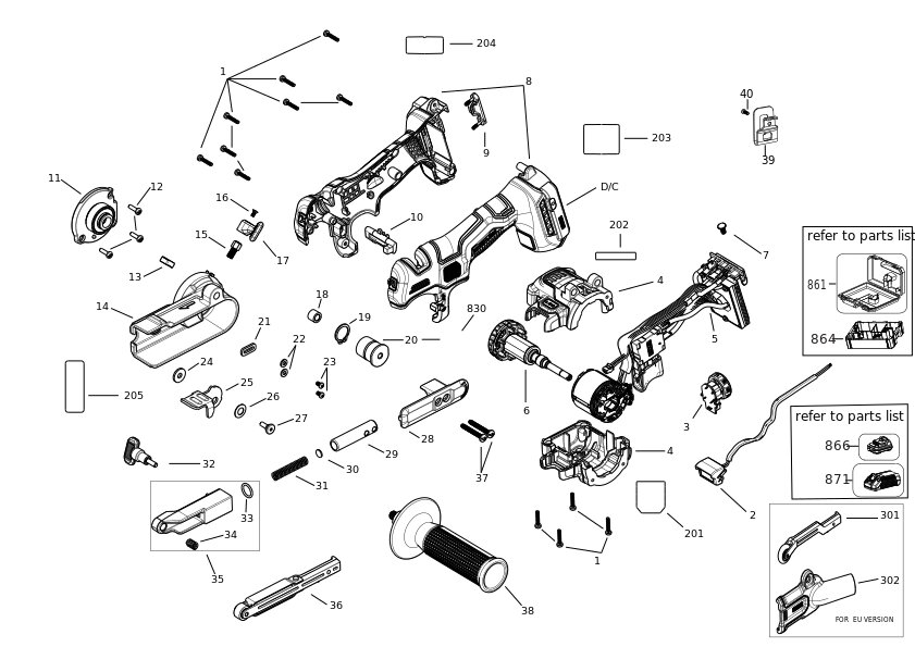 DEWALT MASINA DE PILIT ELECTRICA (Type 1)