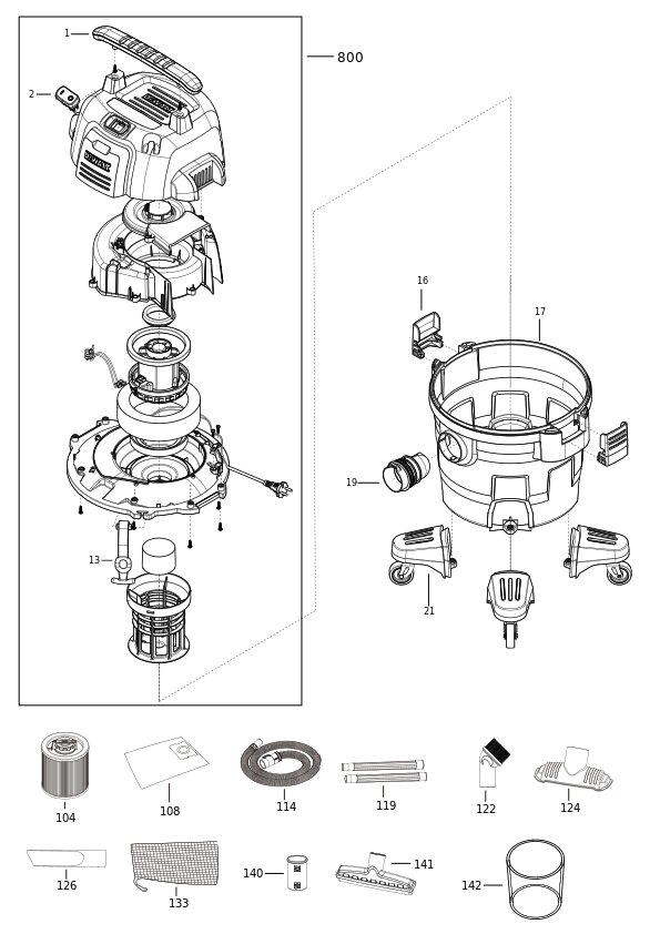 DEWALT ASPIRAT UMED USCAT (Type 1)