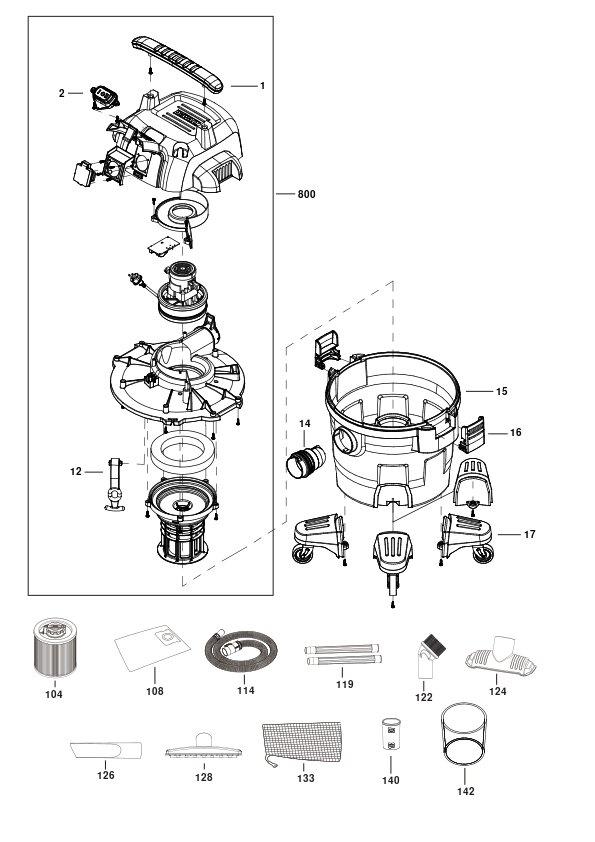 DEWALT ASPIRAT UMED USCAT (Type 1)