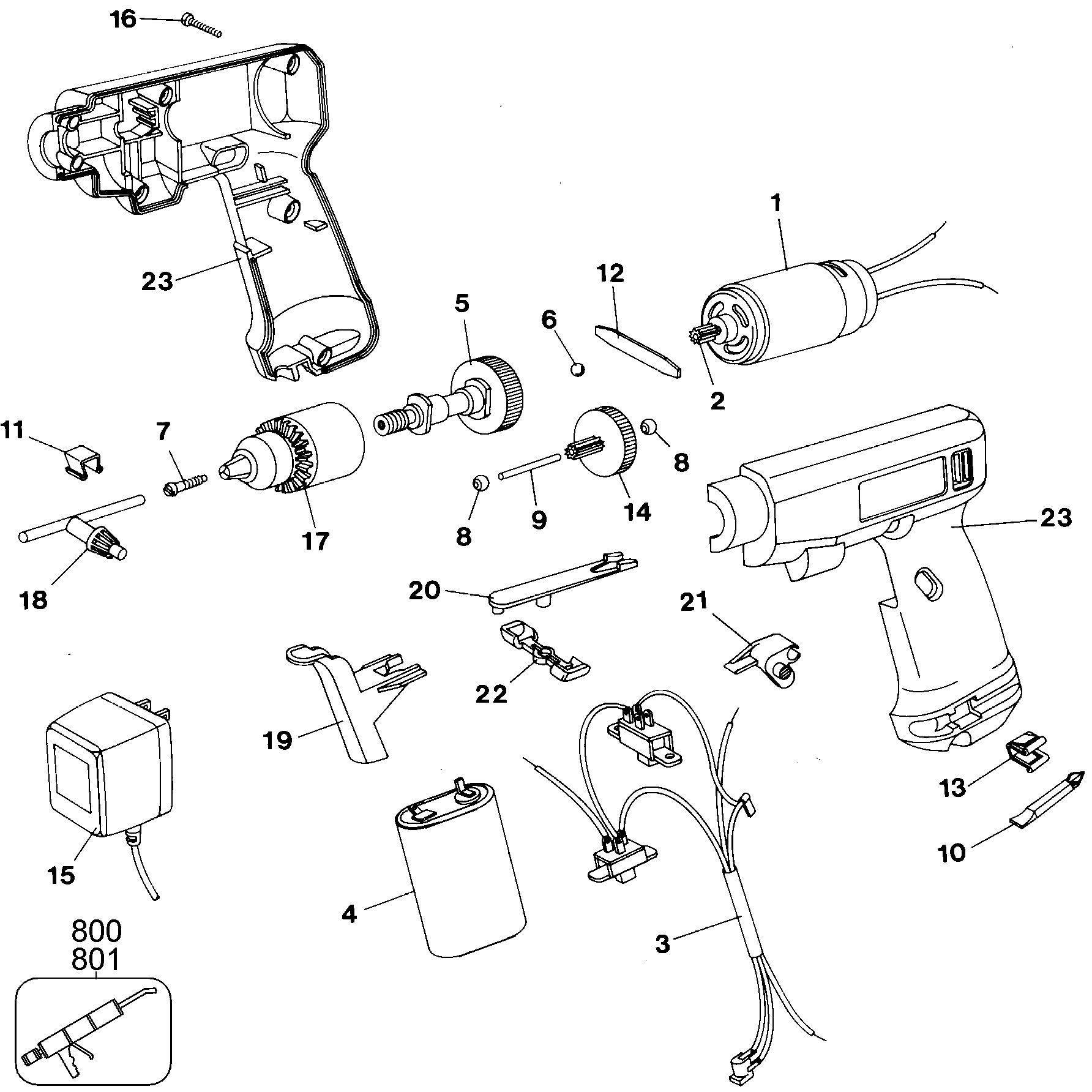 BLACK+DECKER 4.8V 2SP.DRIL.DRIV.(U.K.) Type 3