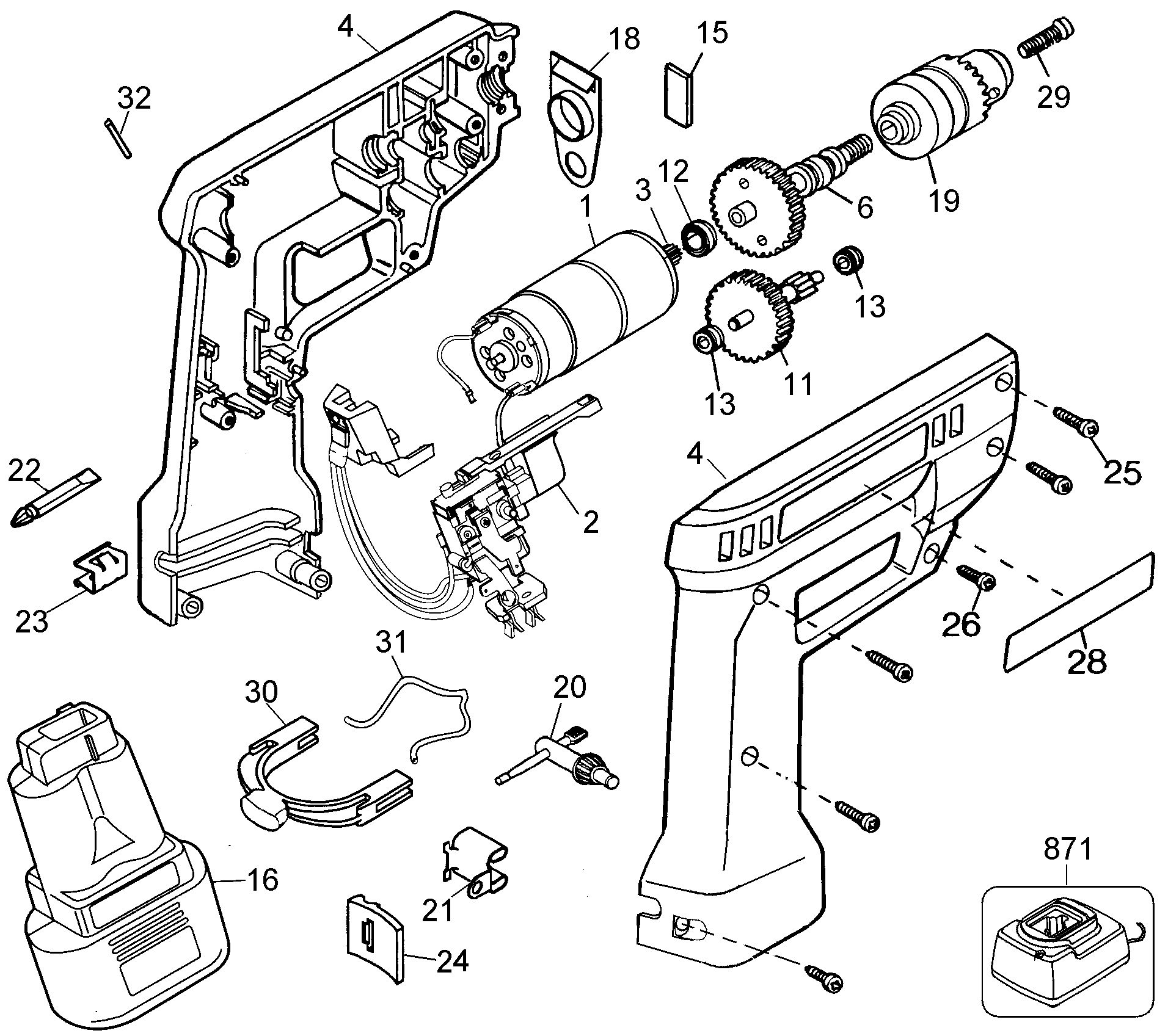 BLACK+DECKER STINGER DRILL SCAND. Type 1