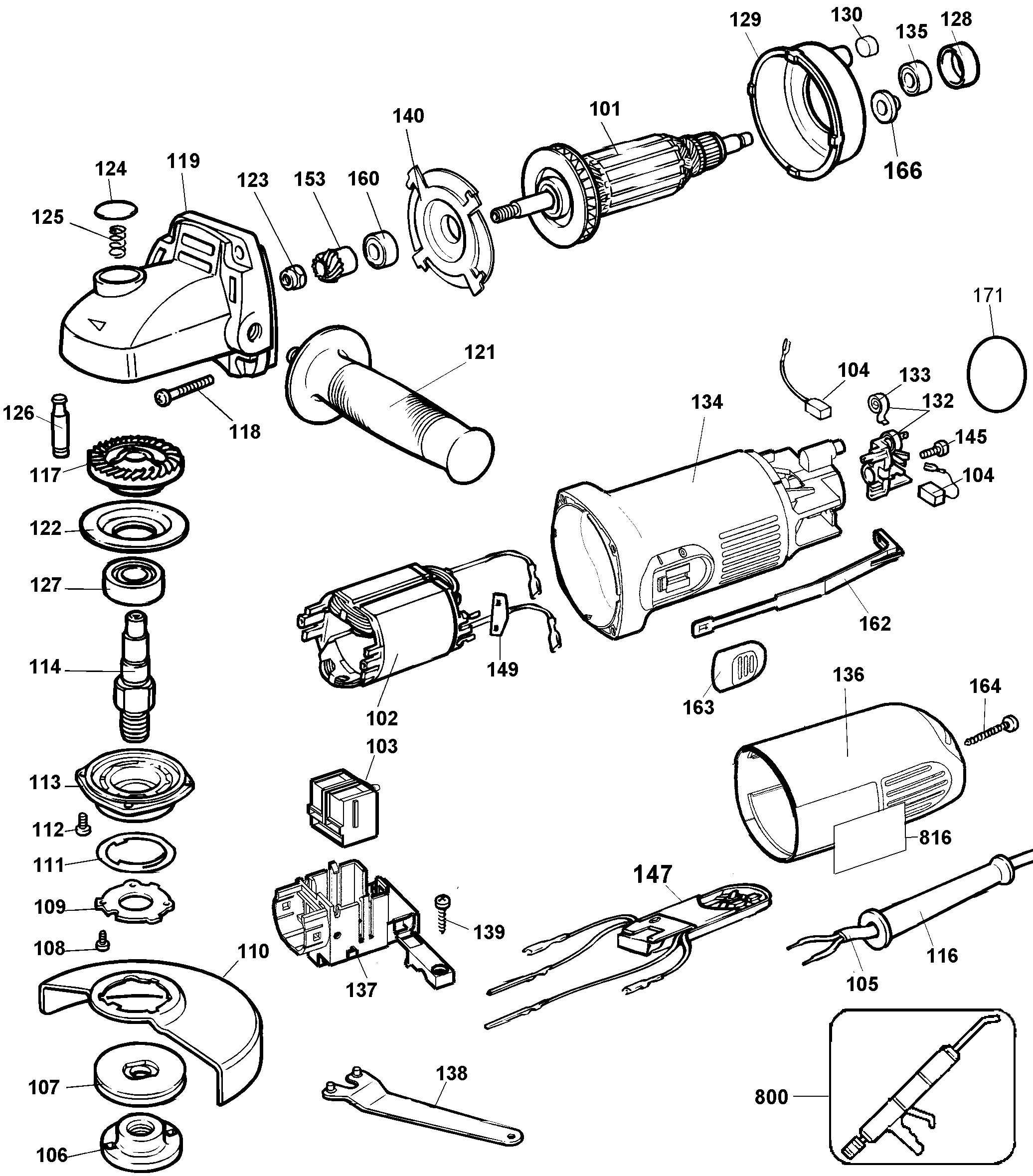 DEWALT SMALL ANGLE GRINDER Type 3