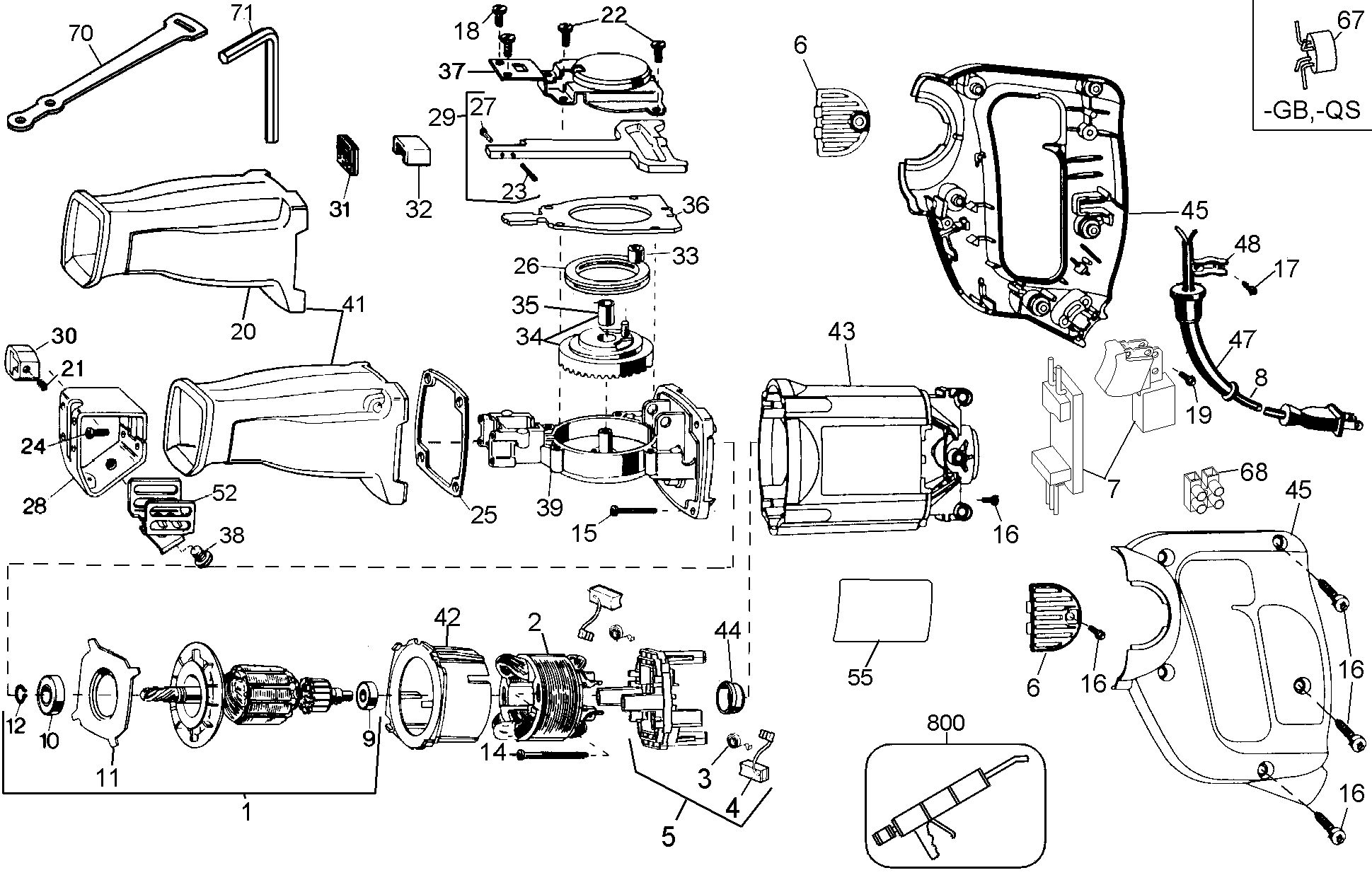 DEWALT RECIPROCATING SAW Type 1