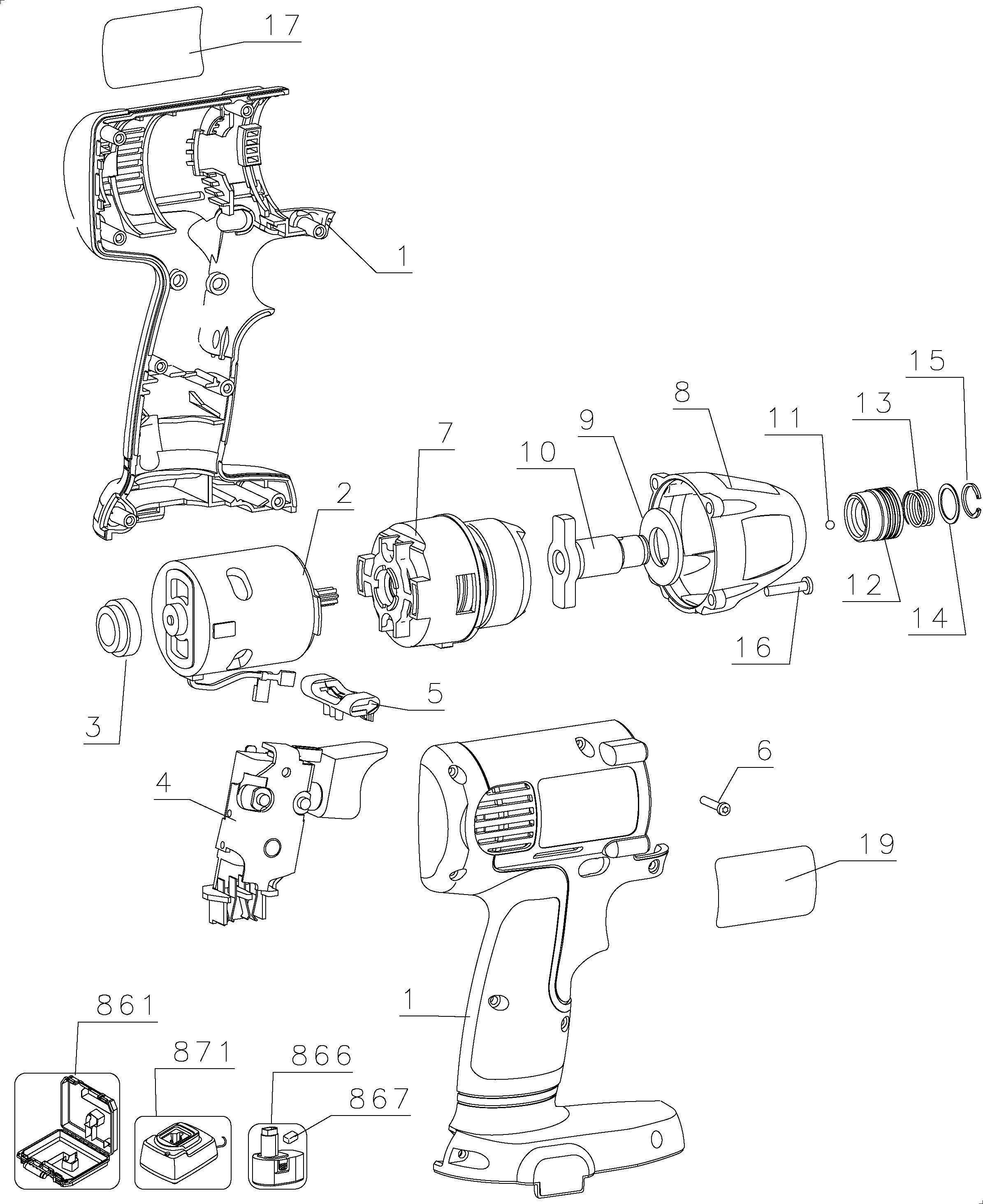 DEWALT 18V IMPACT WRENCH Type 1