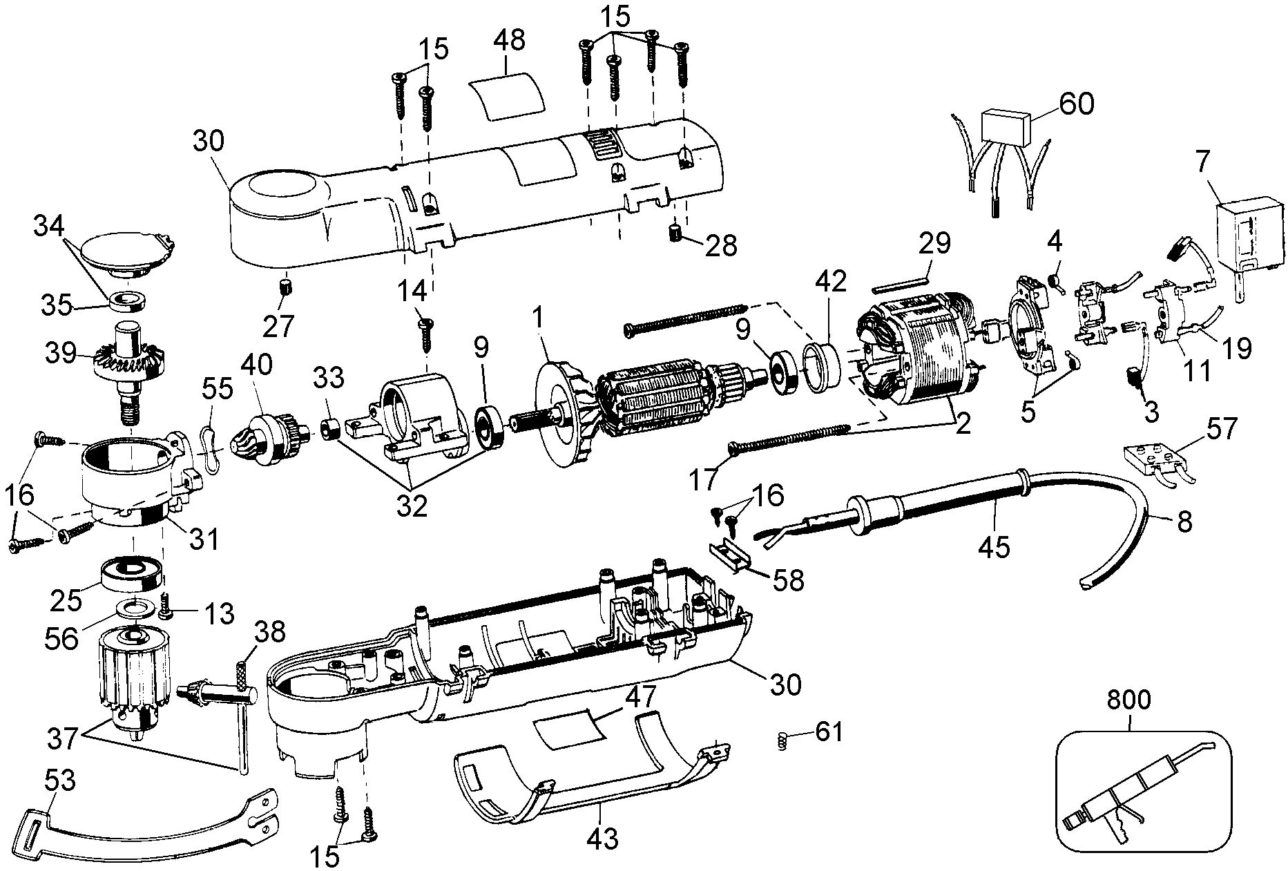 DEWALT RIGHT ANGLE DRILL Type 3