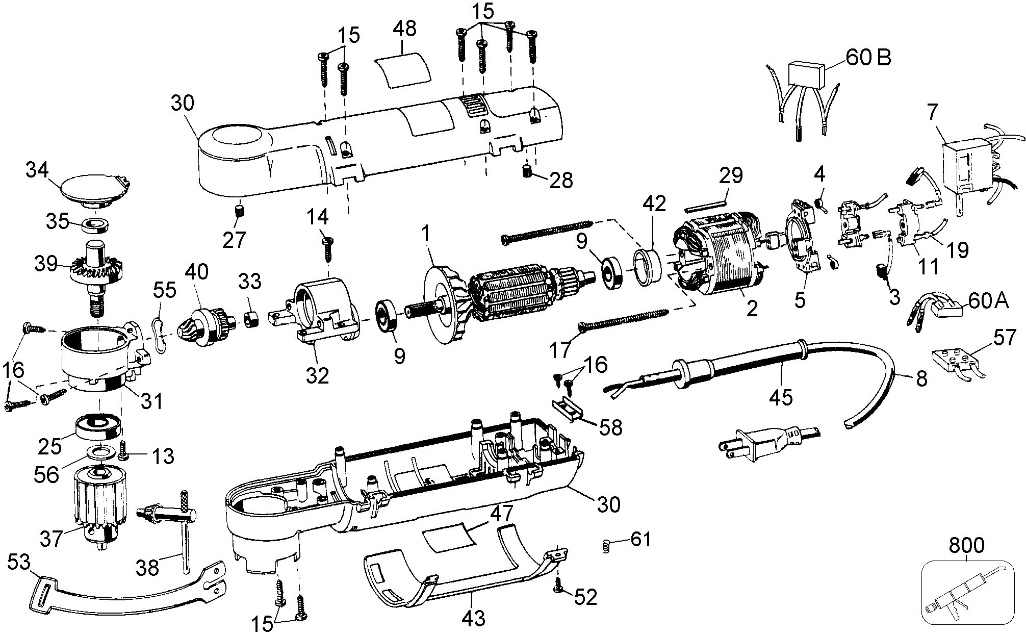 DEWALT RIGHT ANGLE DRILL Type 1