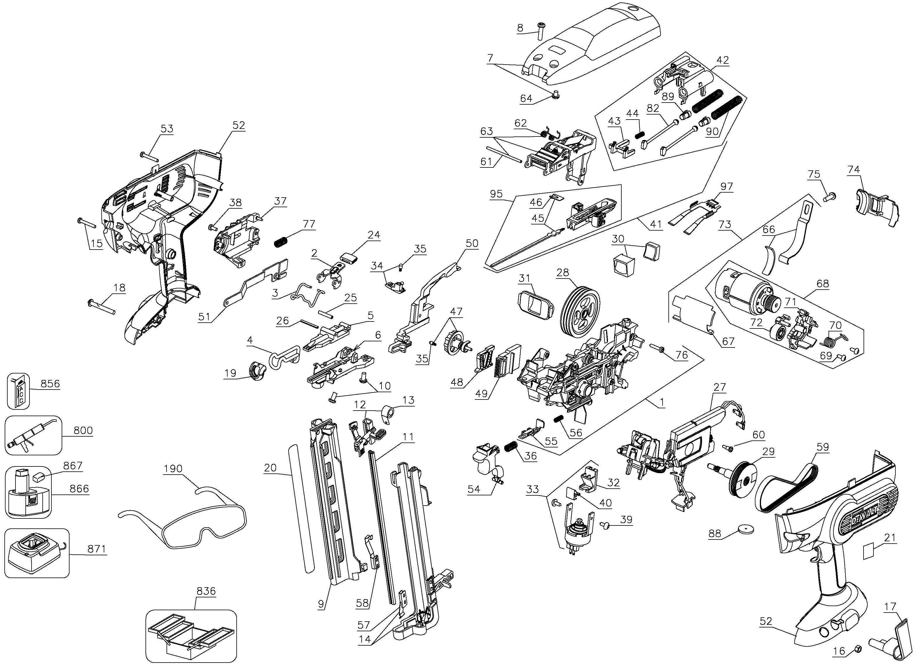 DEWALT CORDLESS NAILER Type 1
