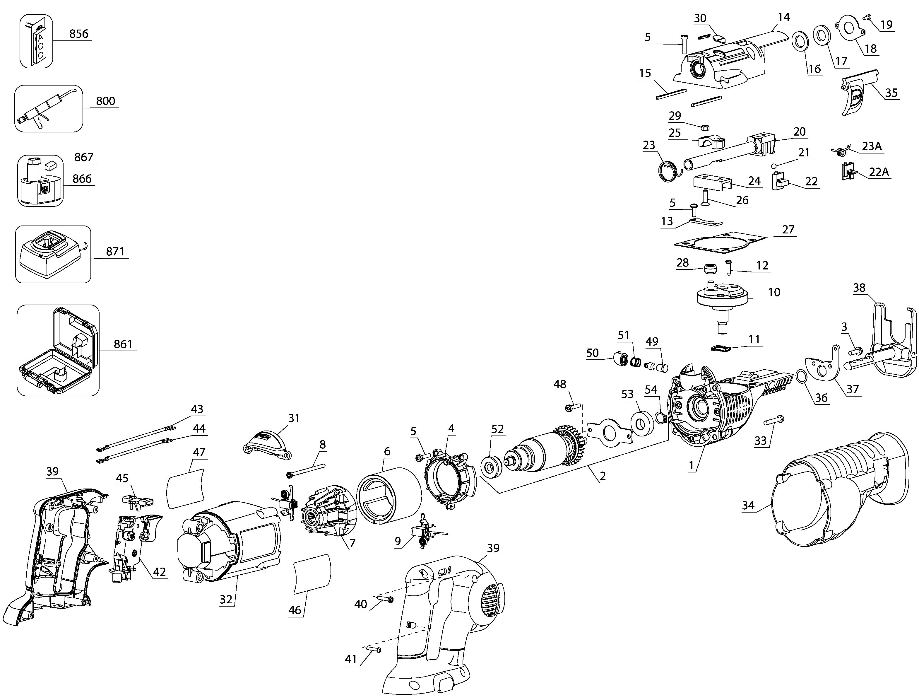 DEWALT CORDLESS RECIPROCATING SAW Type 2