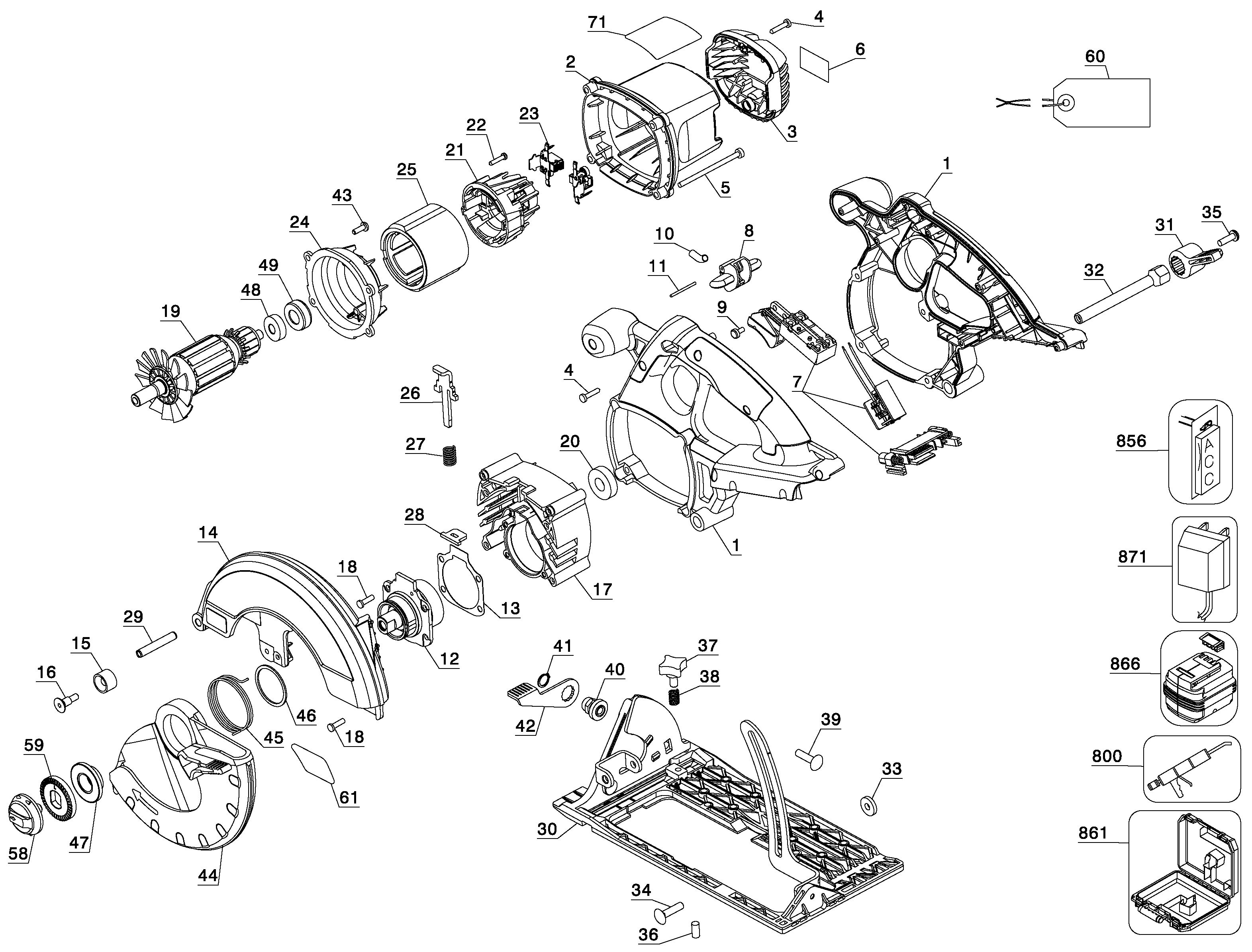 DEWALT 36V Circular Saw Type 1