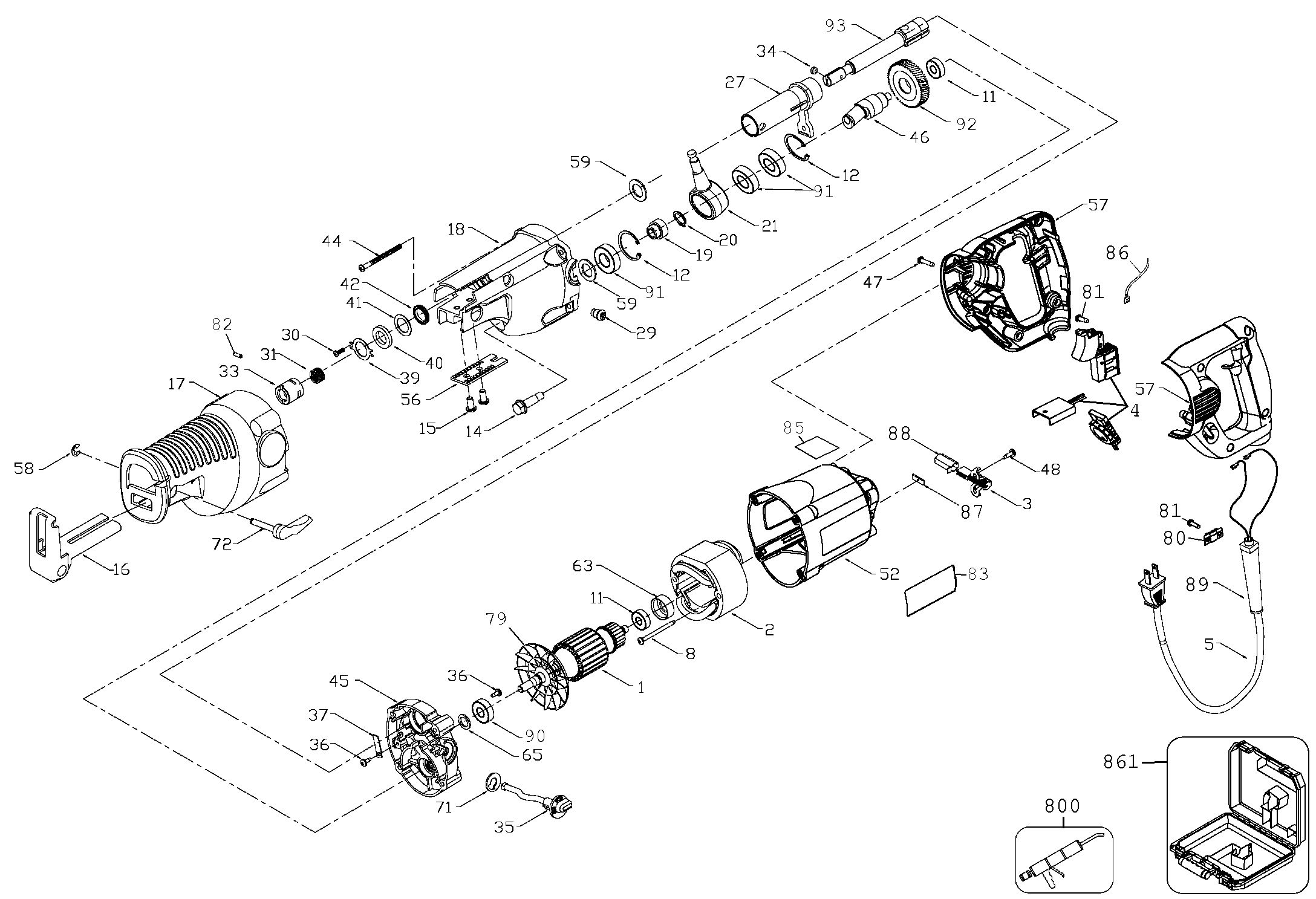 DEWALT RECIPROCATING SAW Type 1