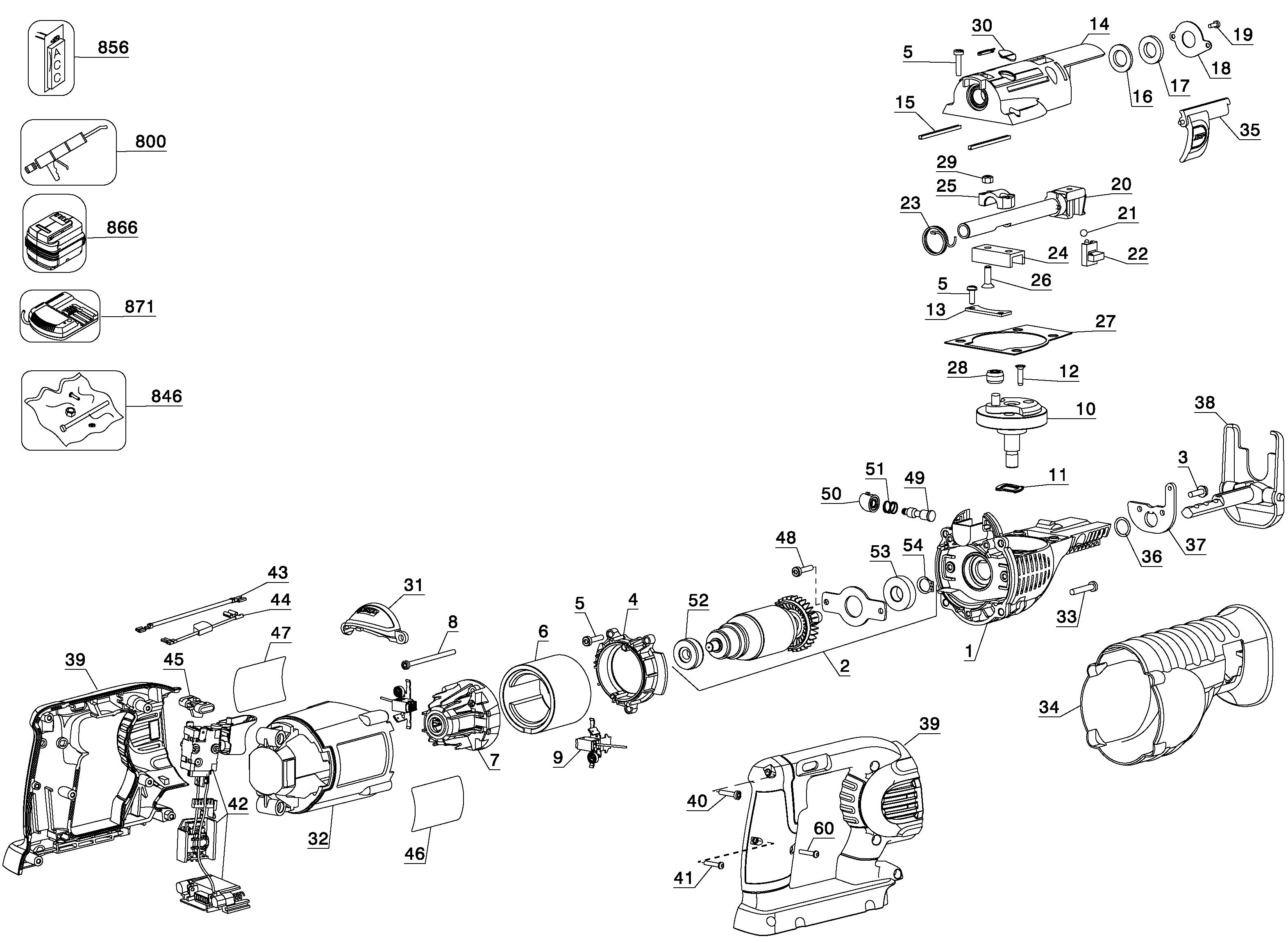 DEWALT 36V RECIP SAW Type 1