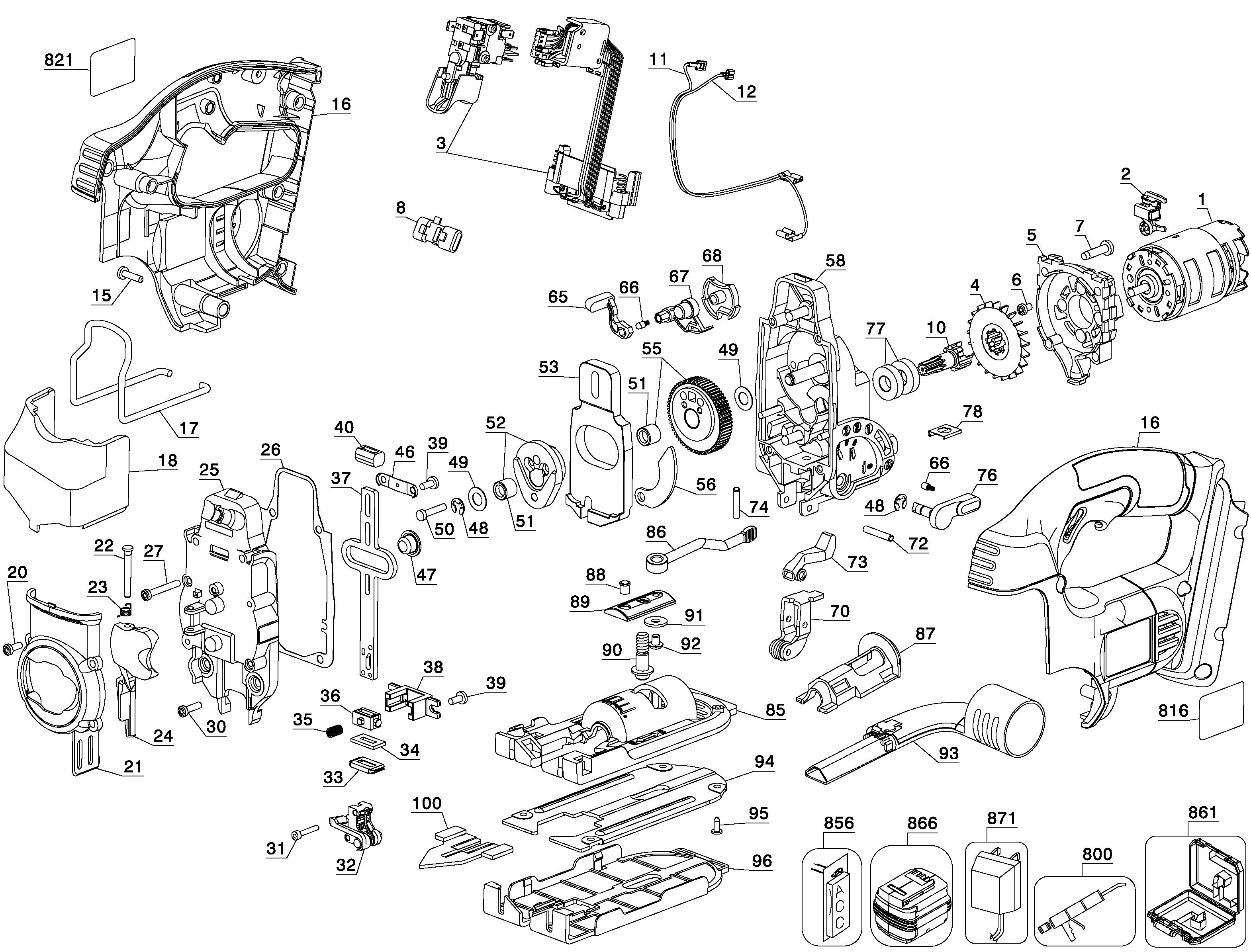 DEWALT 28V Li-lon Jigsaw Type 1