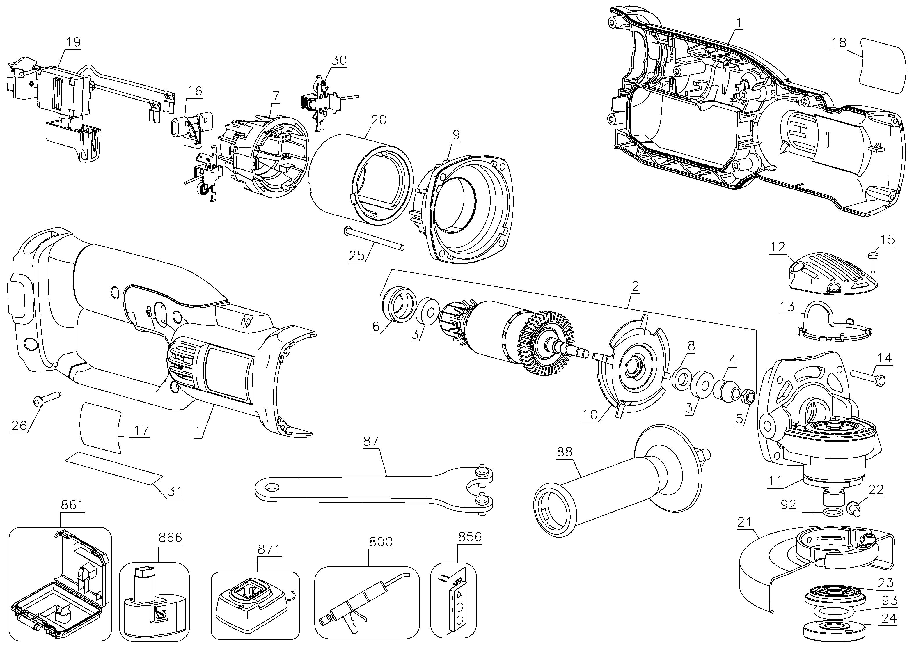 DEWALT 18V Bare Kit SAG Type 1