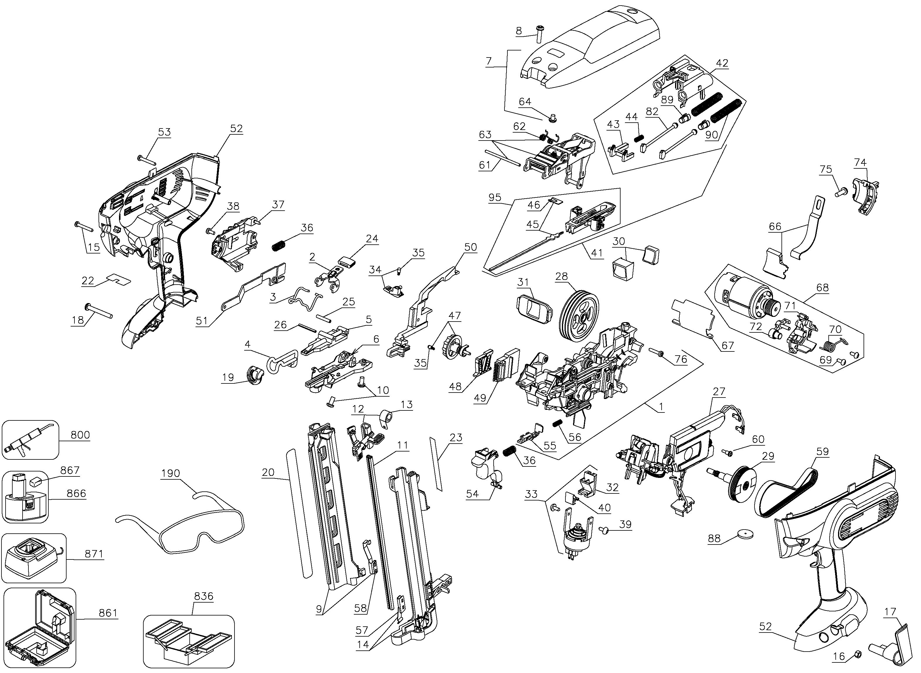DEWALT CORDLESS NAILER Type 1