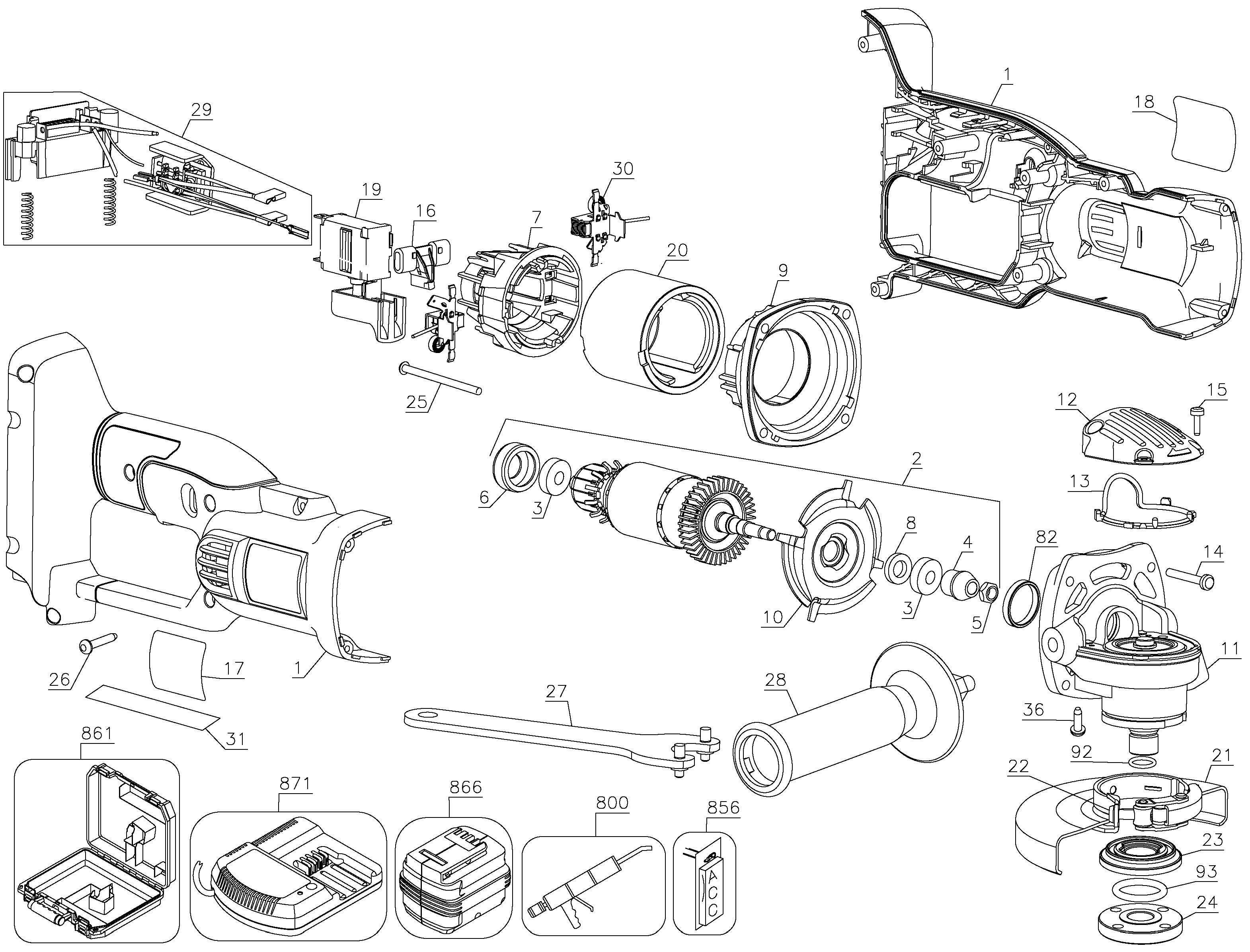 DEWALT 28V BARE NANO SAG IN KIT Type 2