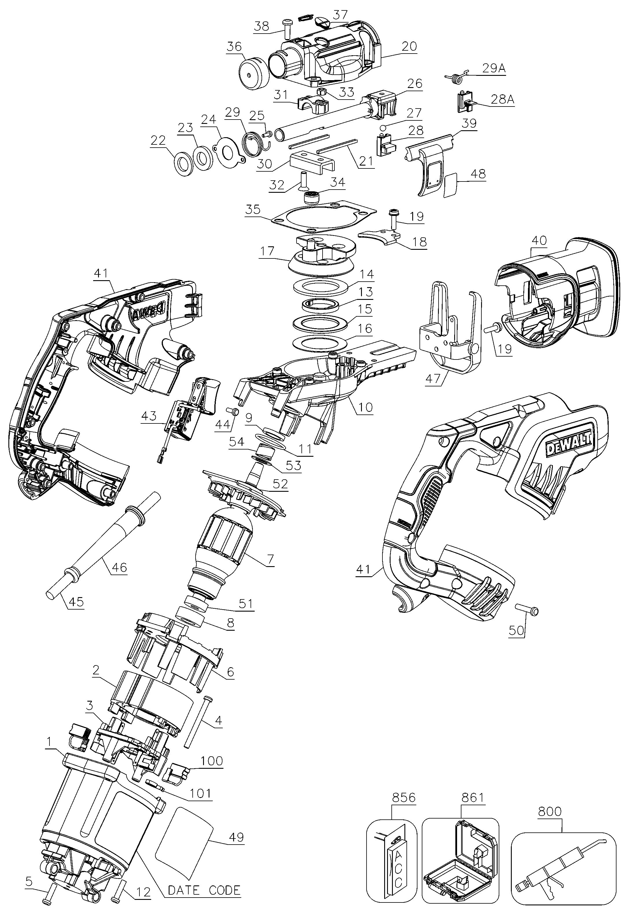 DEWALT CORDLESS RECIPROCATING SAW Type 1