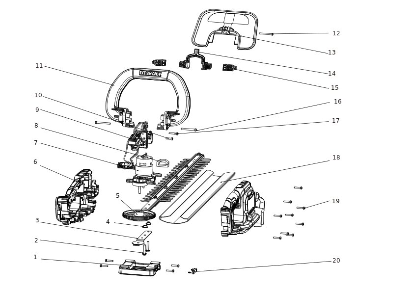 DEWALT MASINA DE TUNS GARD VIU CU ACUMULATOR (Type 1)