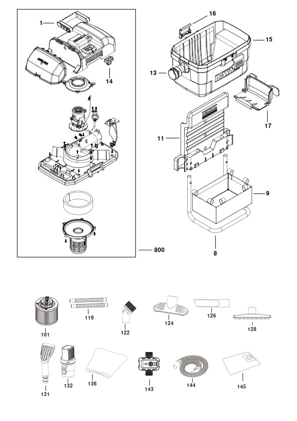 DEWALT ASPIRAT UMED USCAT (Type 1)