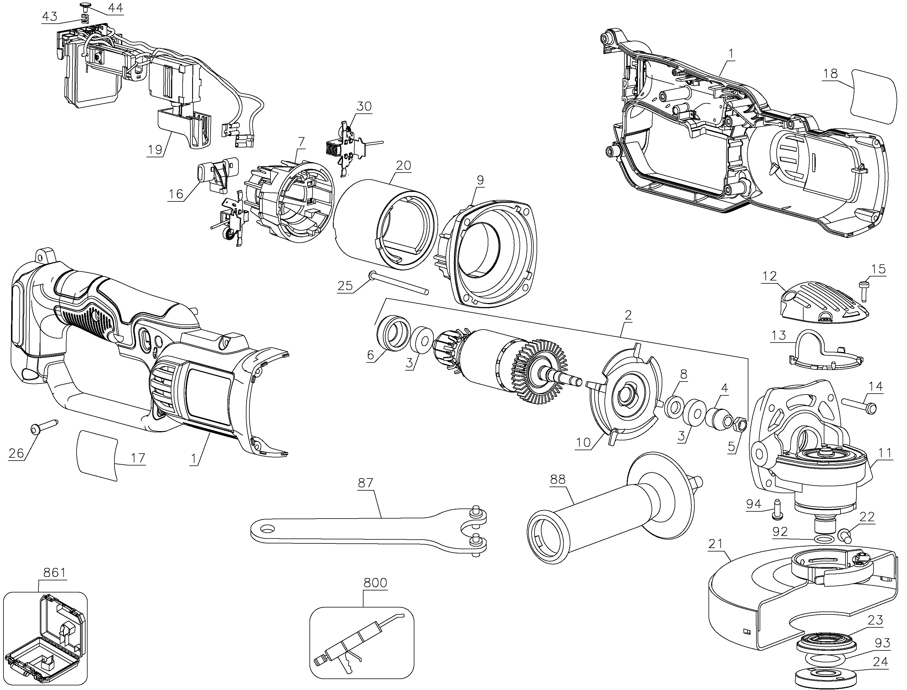 DEWALT SMALL ANGLE GRINDER Type 1