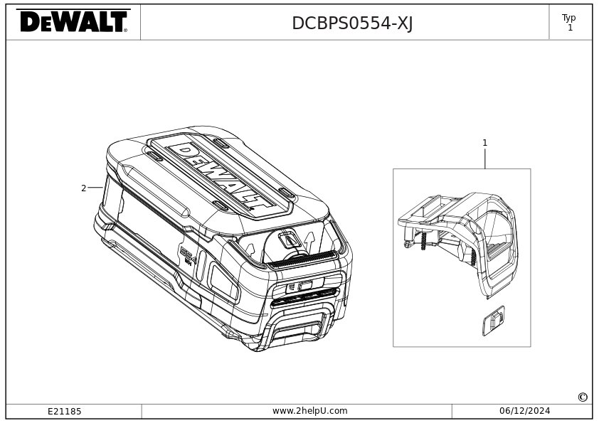 DEWALT BATERIE 55.4V - 10AH - 554WH (Type 1)