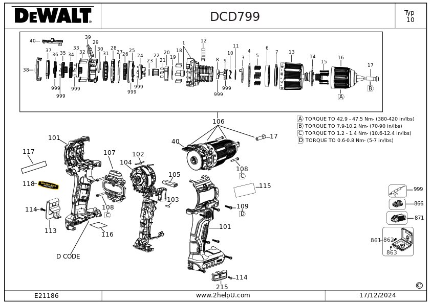 DEWALT MASINA DE GAURIT CU PERCUTIE (Type 10)