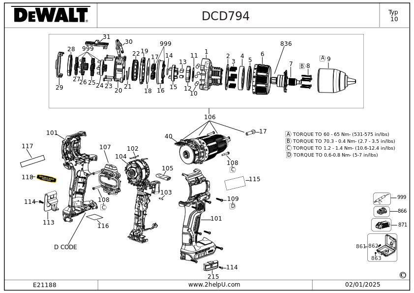 DEWALT MASINA DE GAURIT CU PERCUTIE (Type 10)