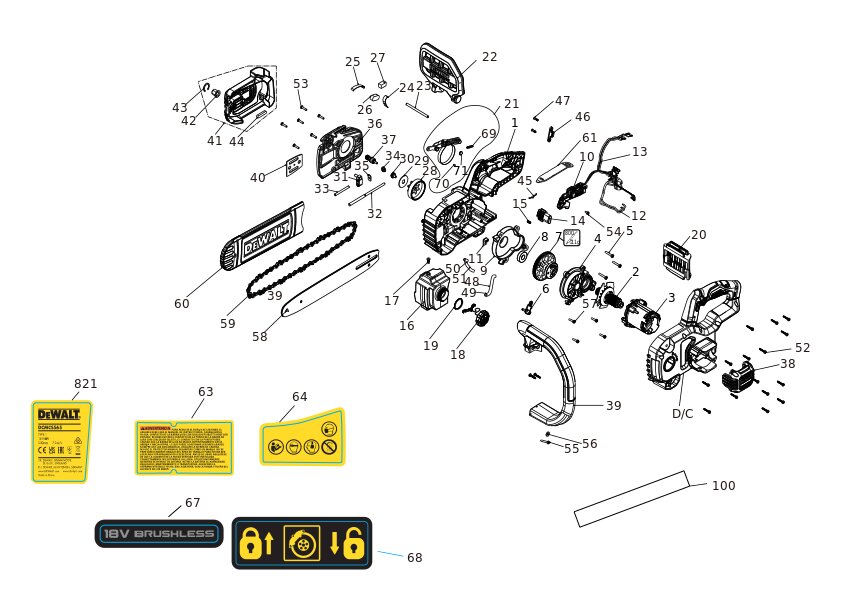 DEWALT MOTOFIERASTRAU (Type 1)