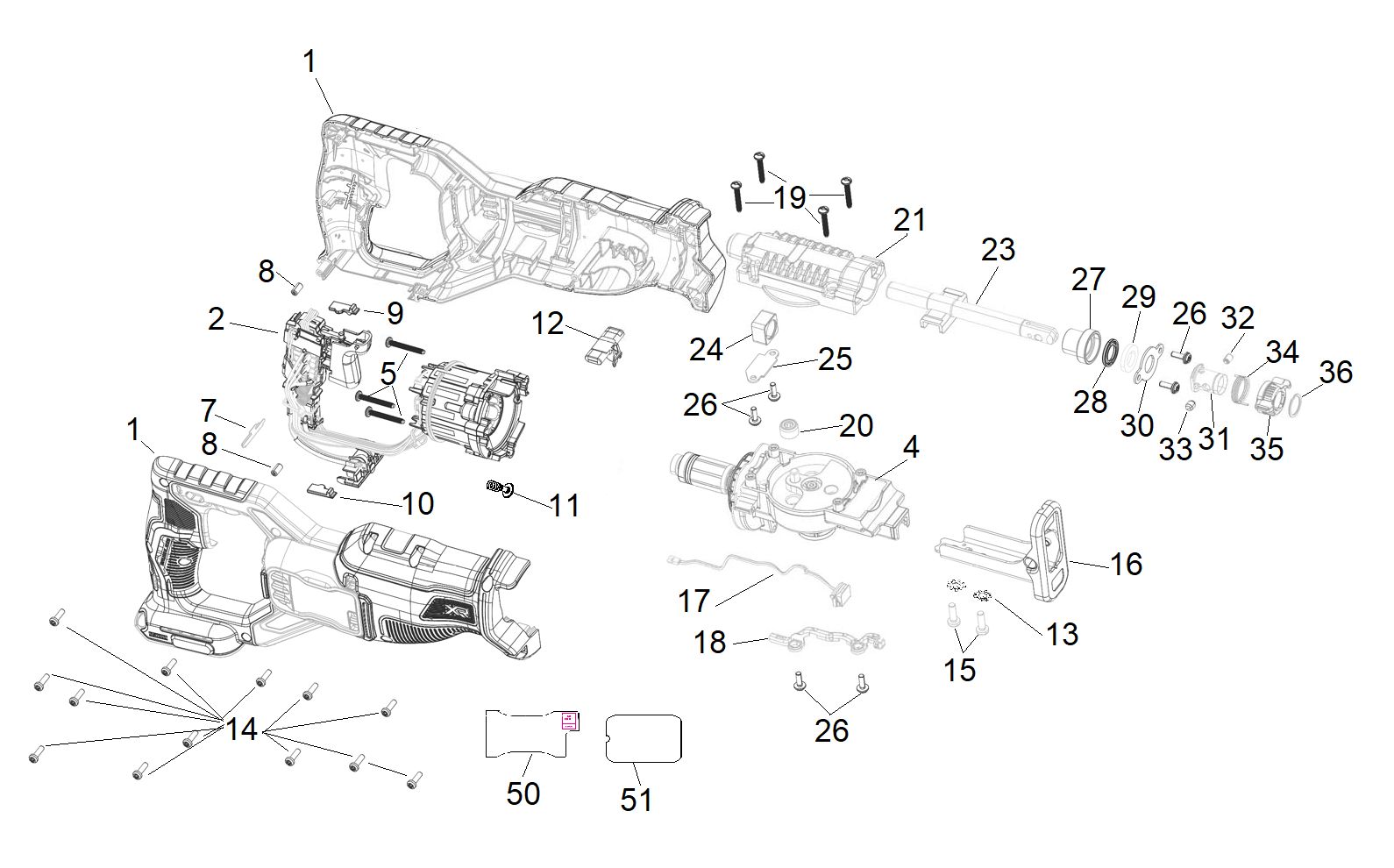 DEWALT RECIPROCATING SAW (Type 1)