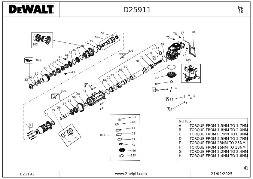 DEWALT CIOCAN DEMOLATOR (Type 10)