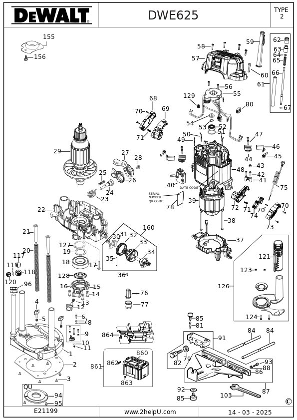 DEWALT FREZA VERTICALA (Type 2)