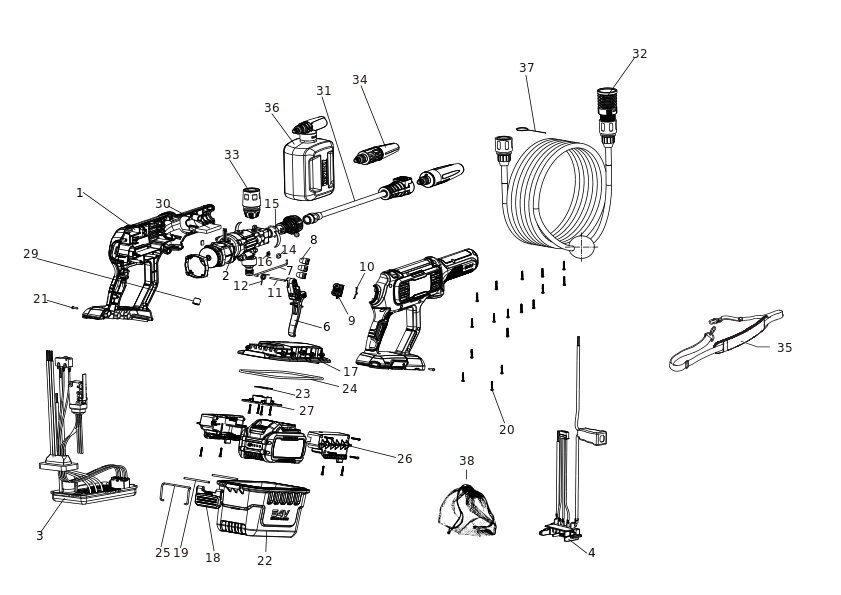 DEWALT MAȘINĂ DE SPĂLAT CU PRESIUNE (Type 1)