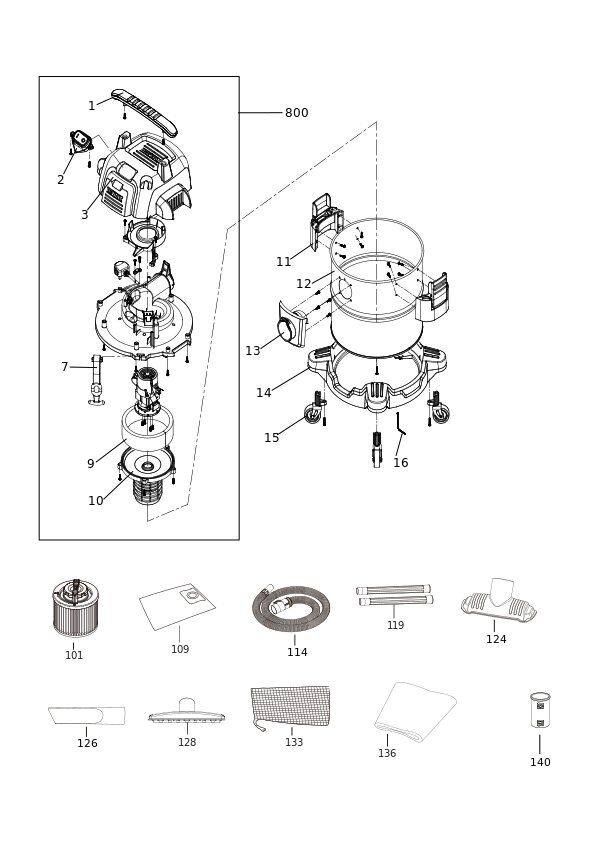 DEWALT ASPIRATOR (Type 1)
