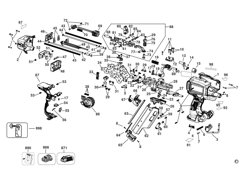 DEWALT PISTOL DA BATUT CUIE (Type 1)